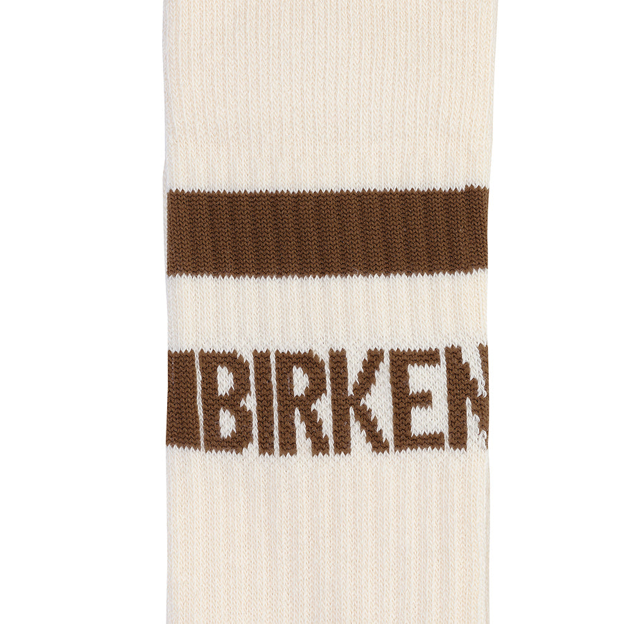 COTTON TENNIS SOCK - EGGSHELL/MINK
