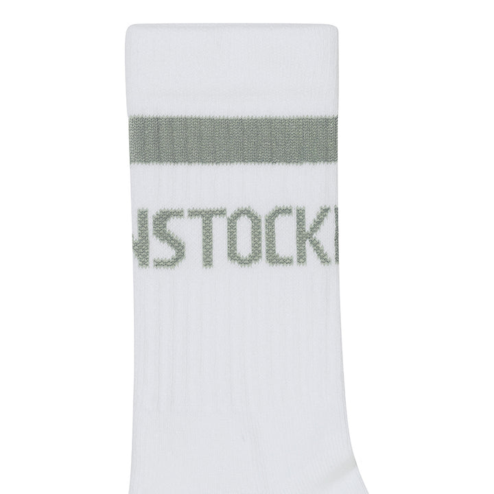 SOCK COTTON TENNIS - WHITE/PURE SAGE