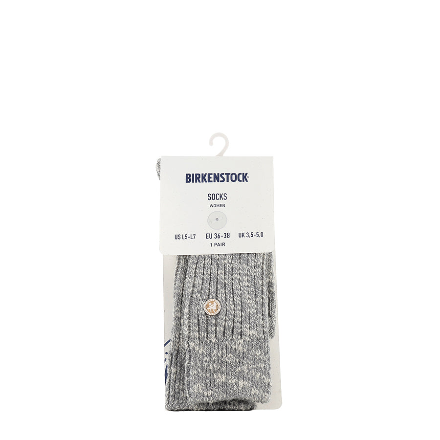 COTTON SLUB SOCKS WOMEN - GREY/WHITE