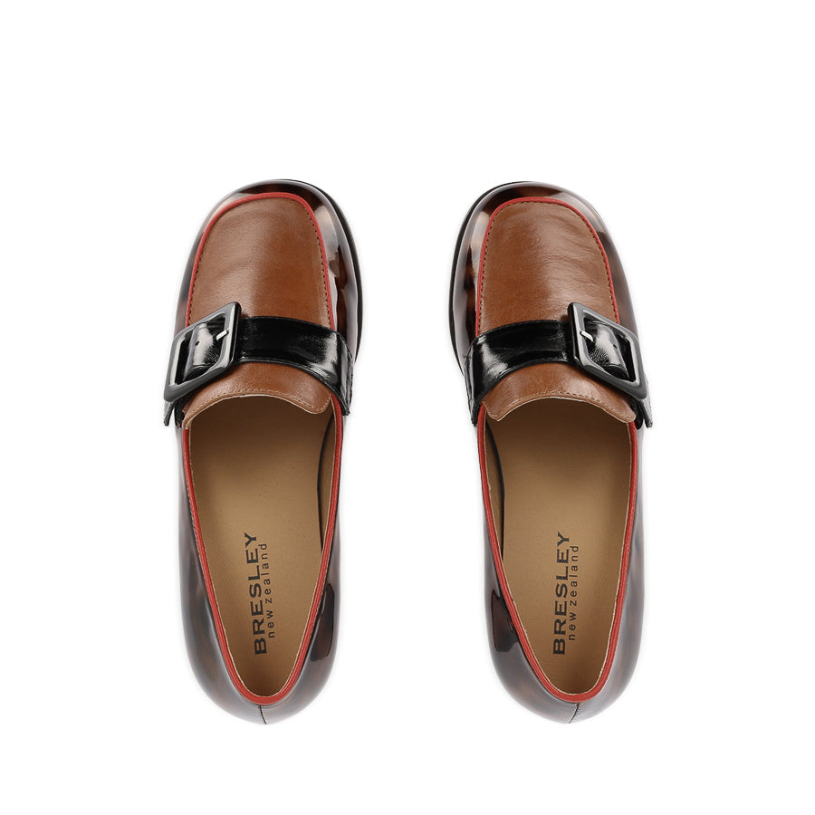 ALLYOOP - TAN MULTI PATENT LEATHER