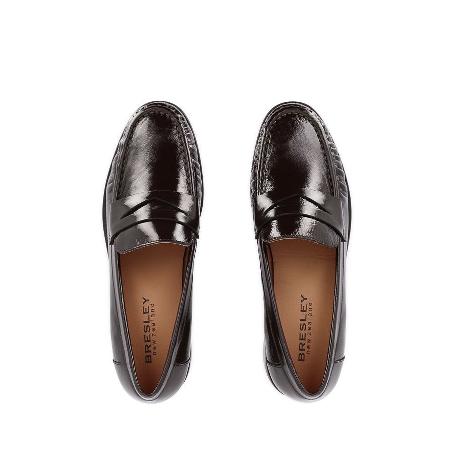 ASHA - COFFEE PATENT LEATHER