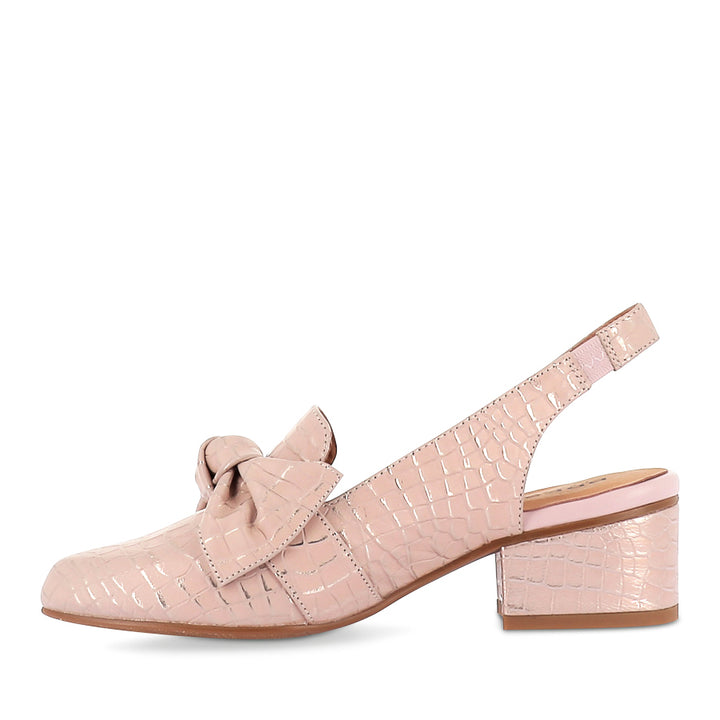 AUSTEN - PINK METAL CROC LEATHER