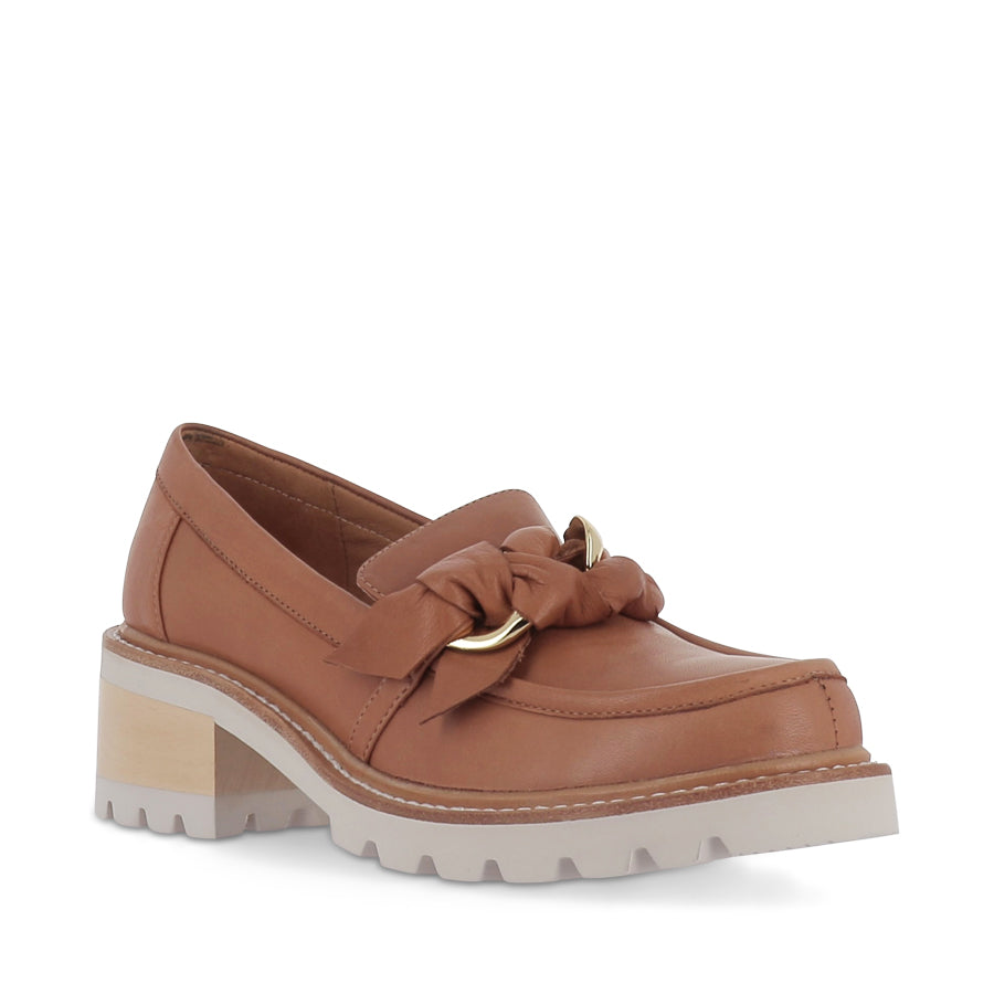 DOBBIE - BRANDY LEATHER NATURAL HEEL