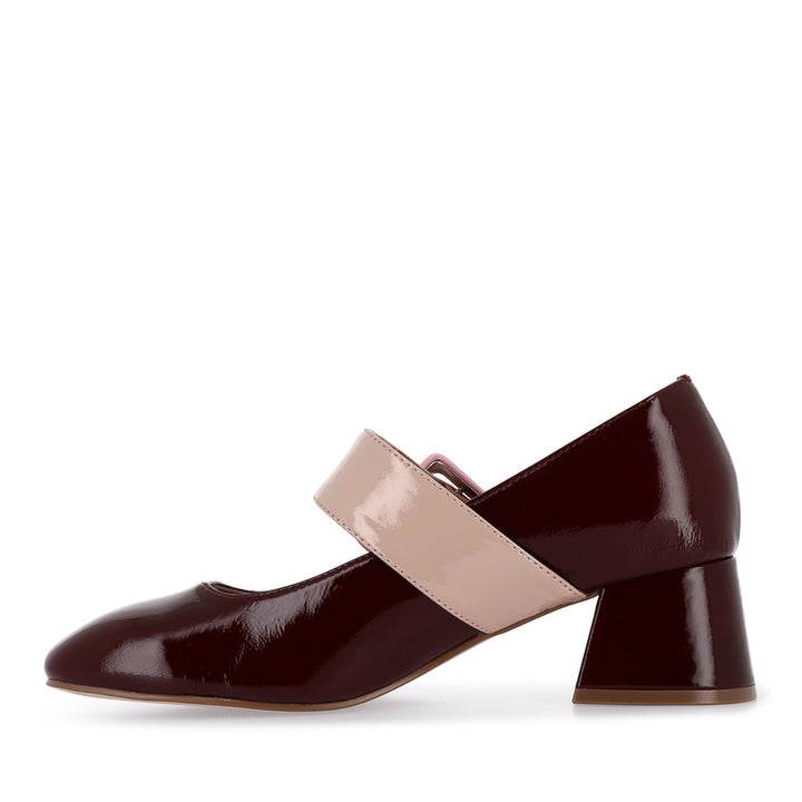 PAGODA - WINE PATENT NUDE LEATHER