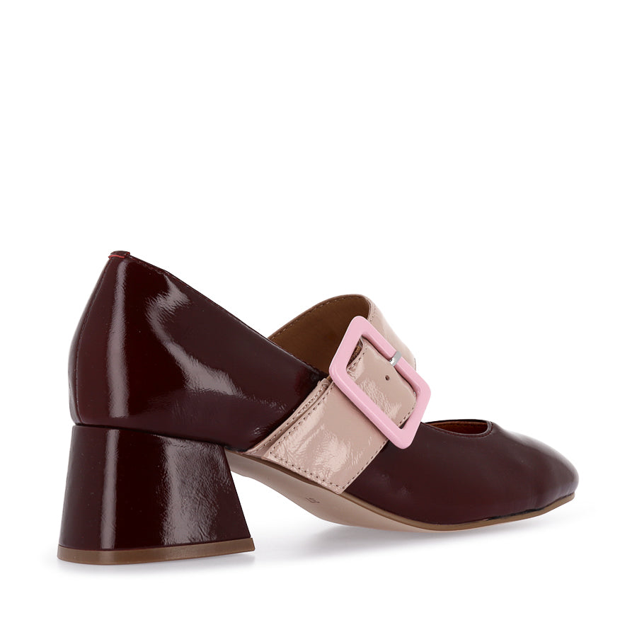 PAGODA - WINE PATENT NUDE LEATHER