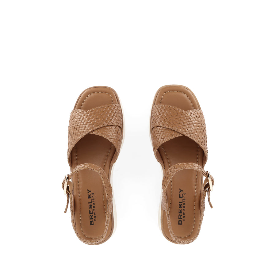 PATSY - TAN WEAVE LEATHER