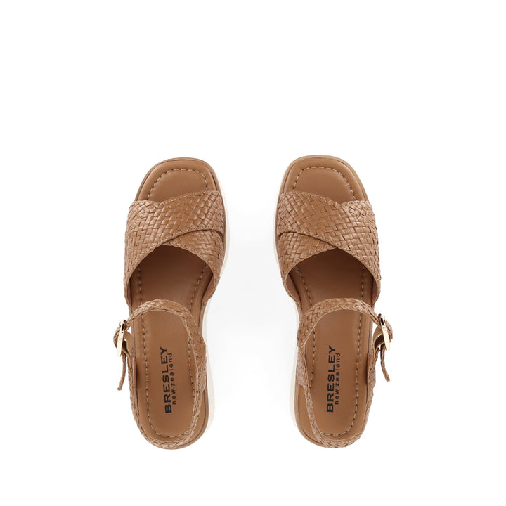 PATSY - TAN WEAVE LEATHER