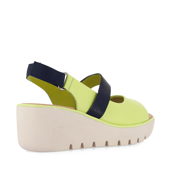 POLLEN - LIME NAVY LEATHER