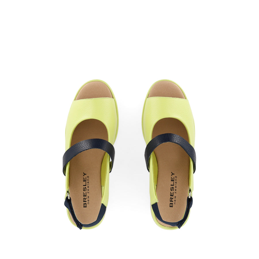 POLLEN - LIME NAVY LEATHER