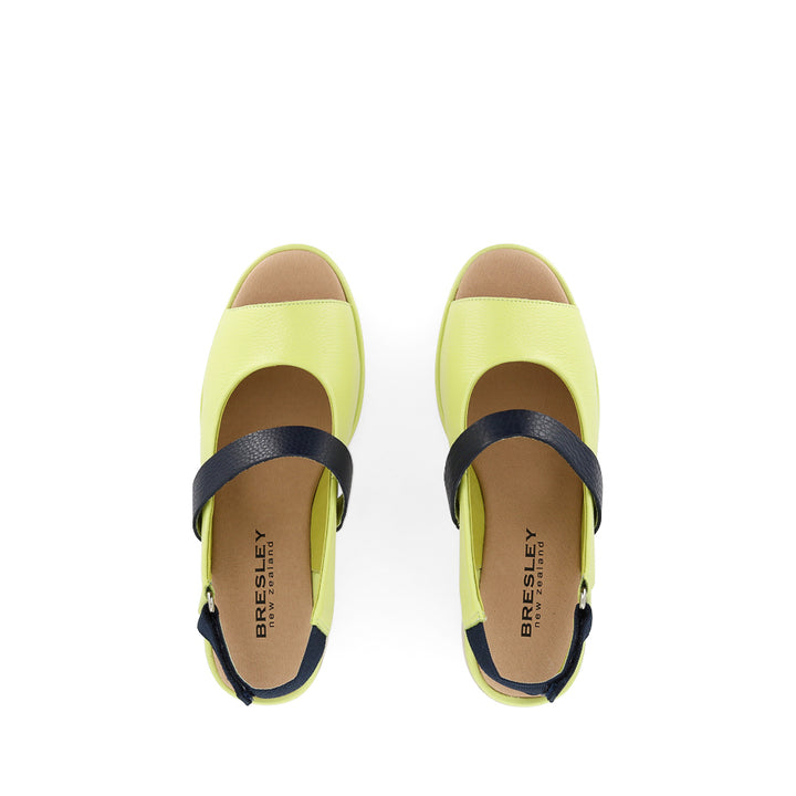 POLLEN - LIME NAVY LEATHER