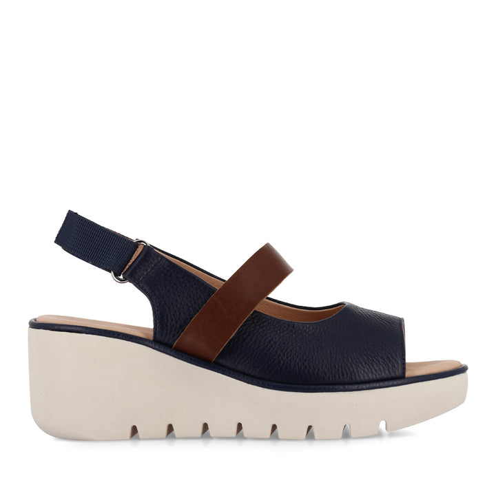 POLLEN - NAVY TAN LEATHER