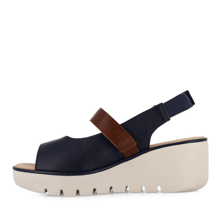 POLLEN - NAVY TAN LEATHER