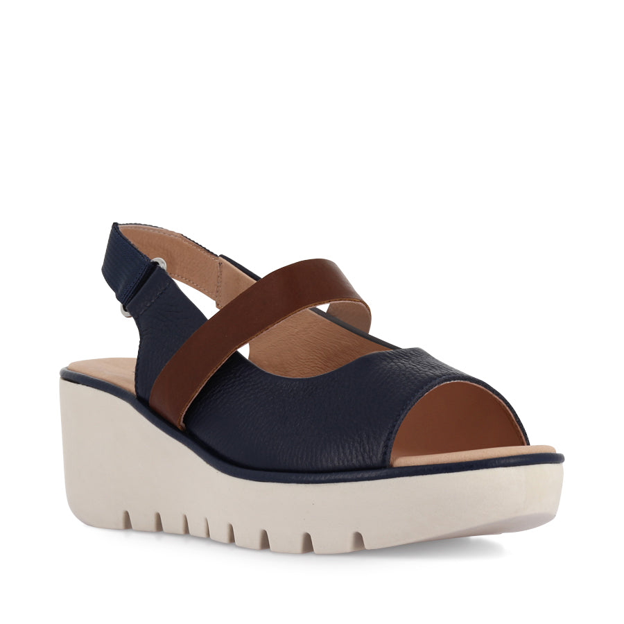 POLLEN - NAVY TAN LEATHER