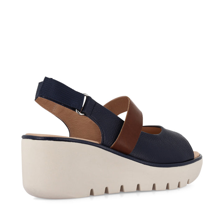 POLLEN - NAVY TAN LEATHER