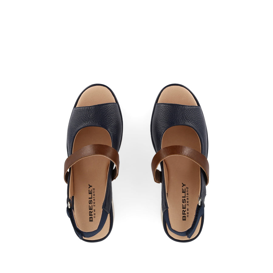 POLLEN - NAVY TAN LEATHER