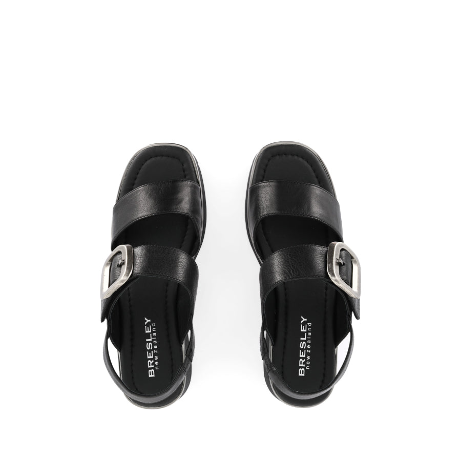 POLLY - BLACK LEATHER/BLACK SOLE