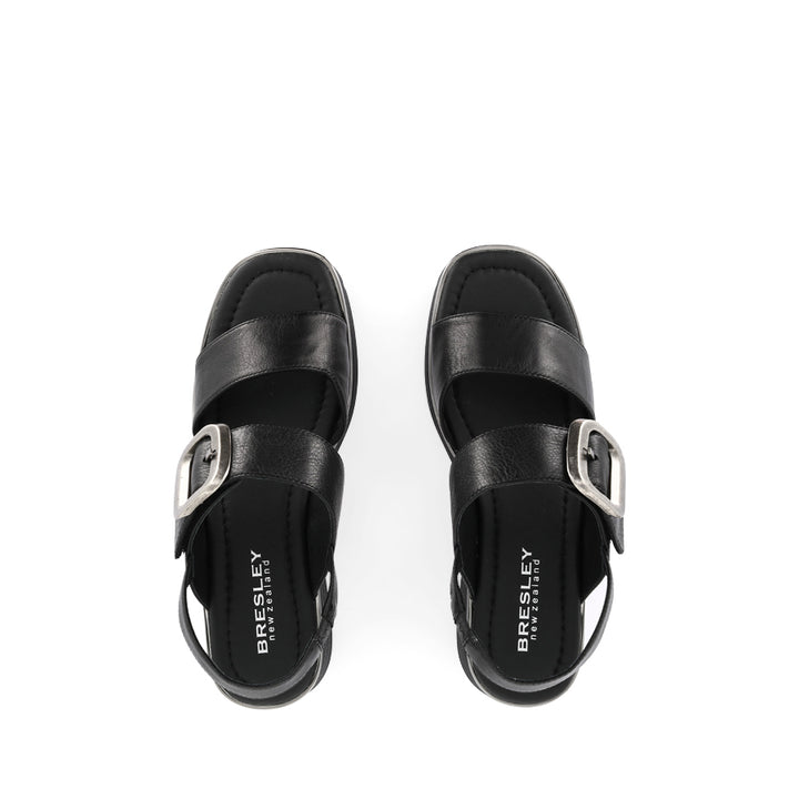 POLLY - BLACK LEATHER/BLACK SOLE