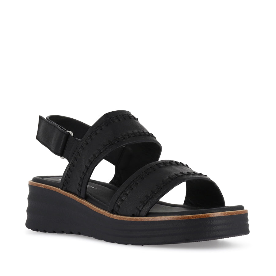 PREYA - BLACK BLACK LEATHER