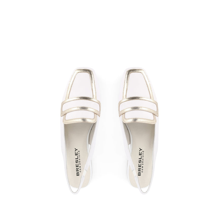RAGUS - WHITE/GOLD LEATHER
