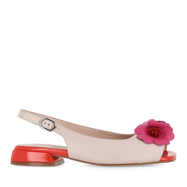 SAFFY - NUDE FUXIA LEATHER