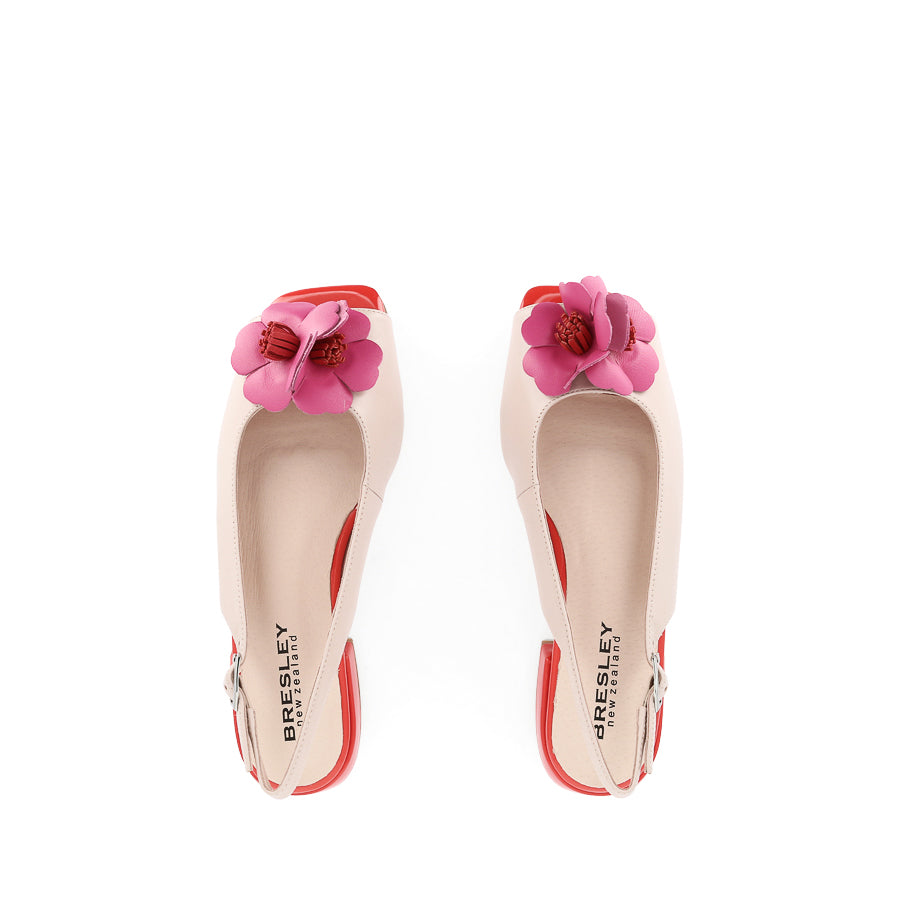 SAFFY - NUDE FUXIA LEATHER
