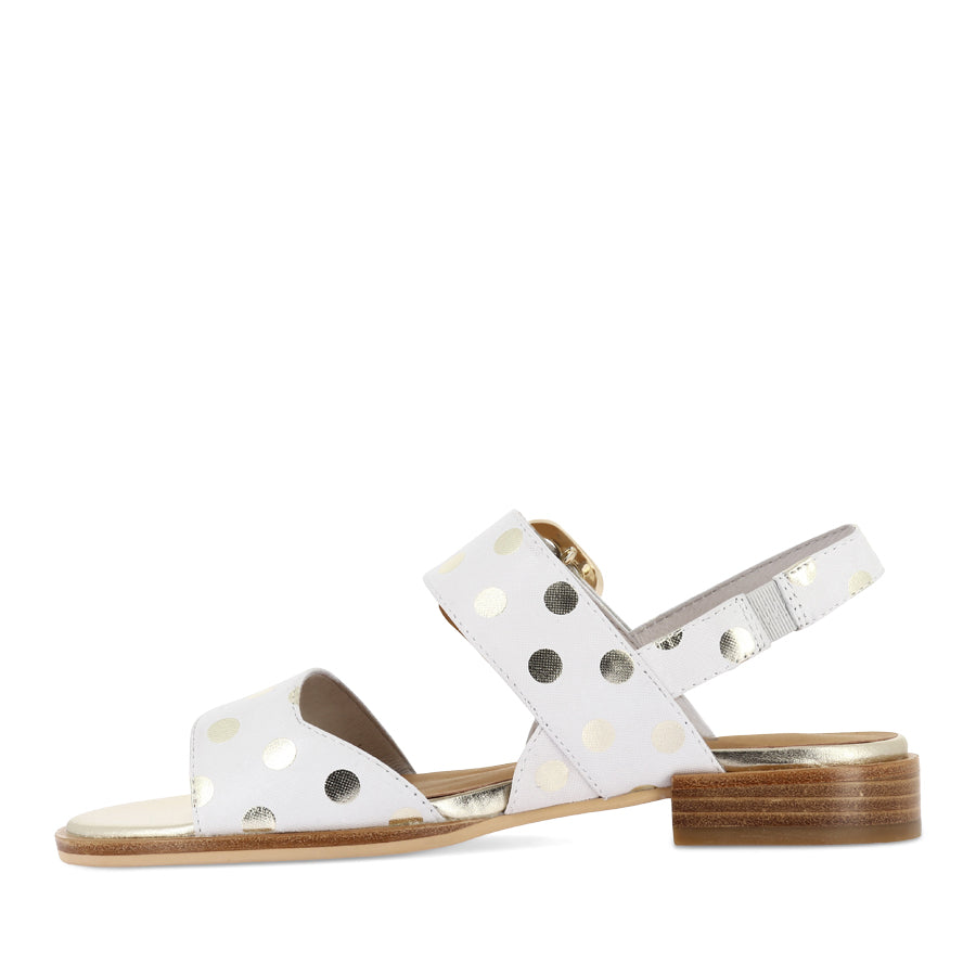SMITTEN - BONE/GOLD SPOT LEATHER