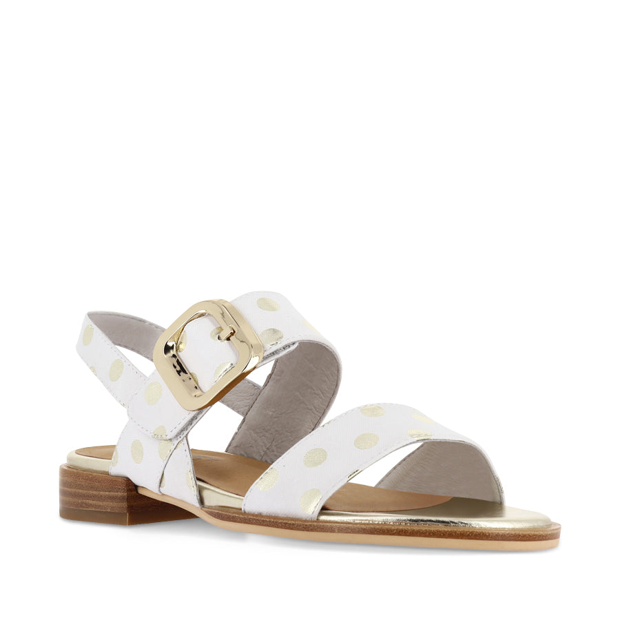 SMITTEN - BONE/GOLD SPOT LEATHER