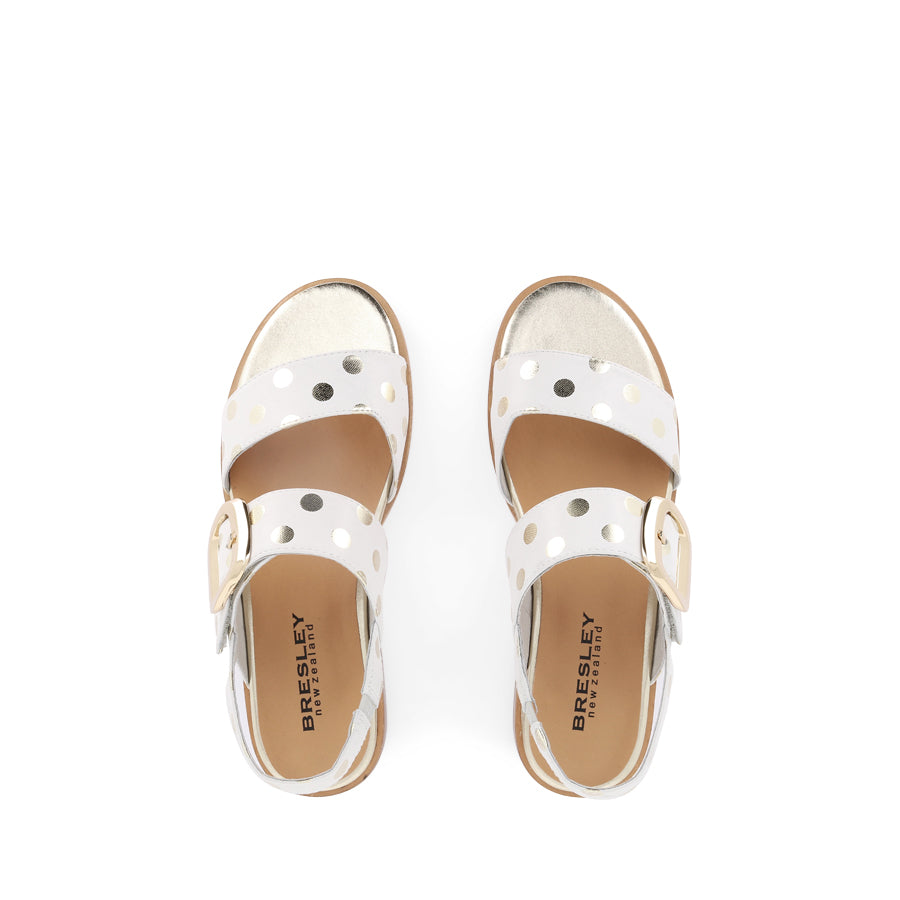 SMITTEN - BONE/GOLD SPOT LEATHER