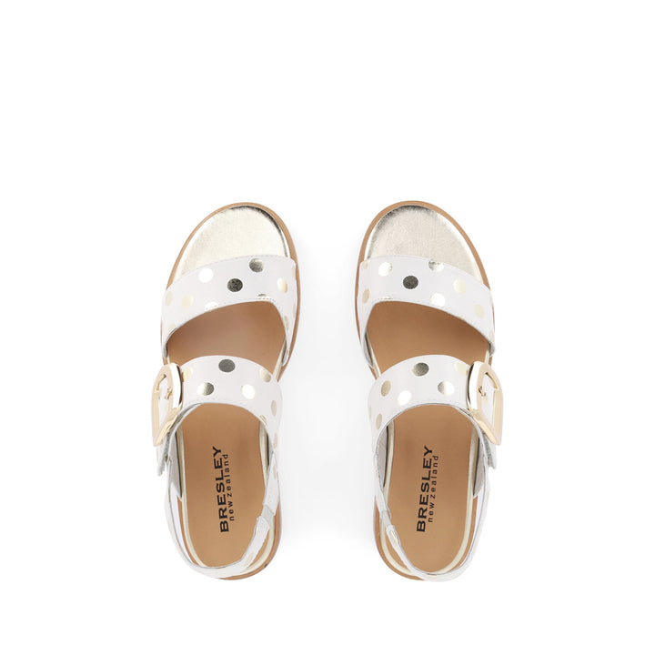 SMITTEN - BONE/GOLD SPOT LEATHER