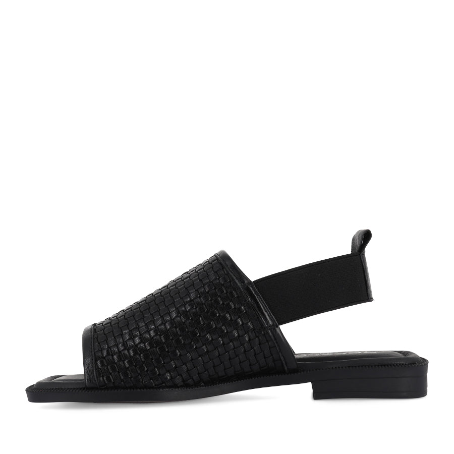 SNOB - BLACK/BLACK WEAVE LEATHER
