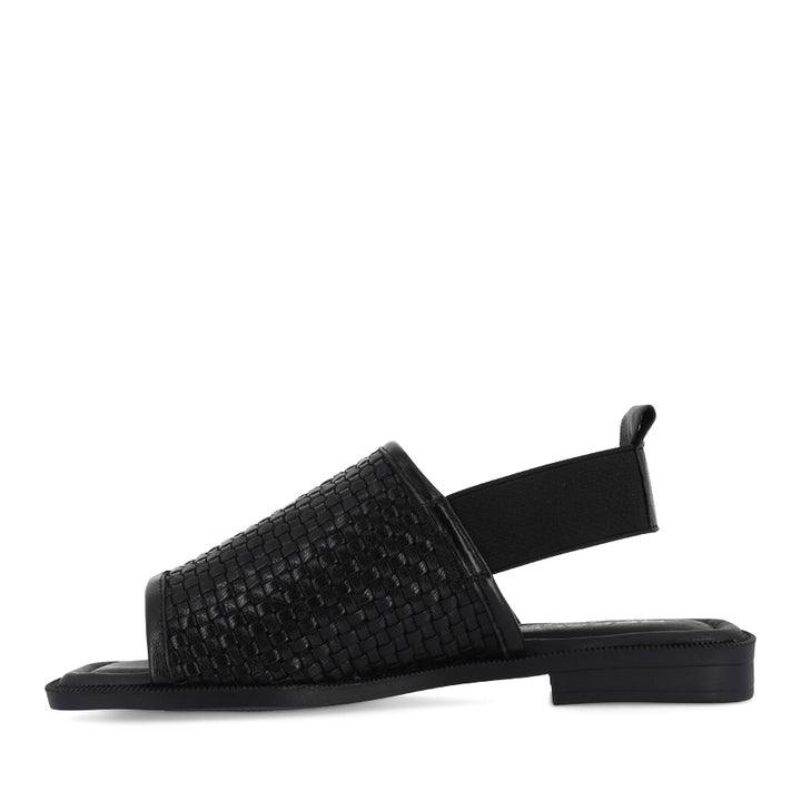 SNOB - BLACK/BLACK WEAVE LEATHER