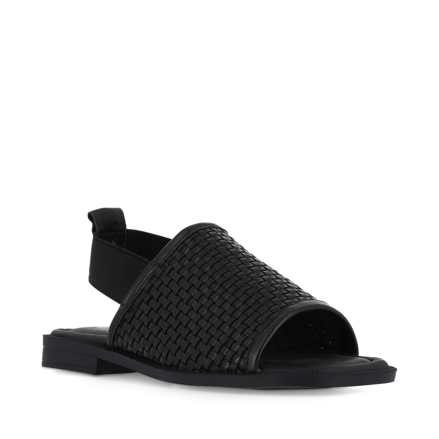 SNOB - BLACK/BLACK WEAVE LEATHER