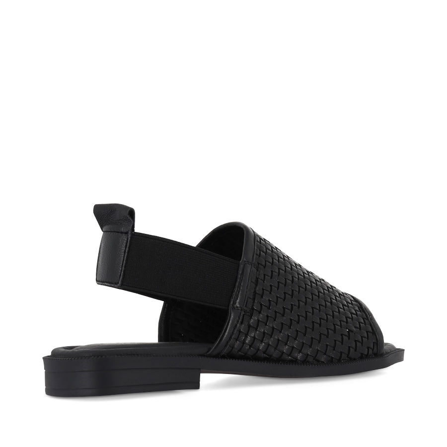 SNOB - BLACK/BLACK WEAVE LEATHER