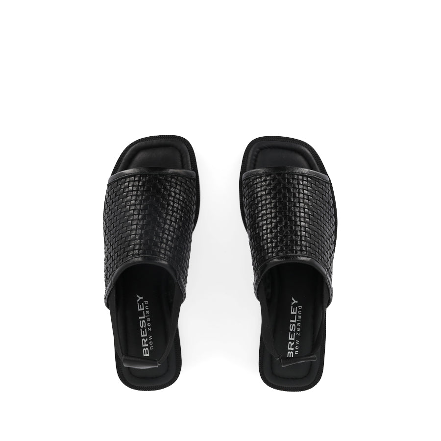 SNOB - BLACK/BLACK WEAVE LEATHER