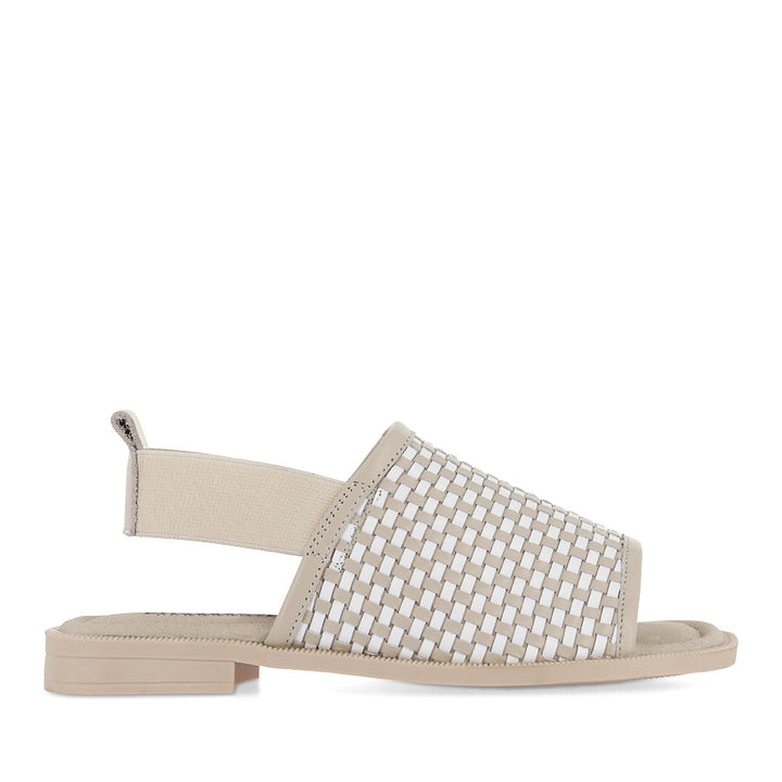 SNOB - BONE/WHITE WOVEN LEATHER