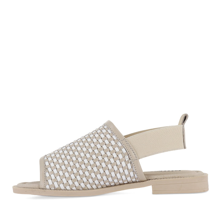 SNOB - BONE/WHITE WOVEN LEATHER
