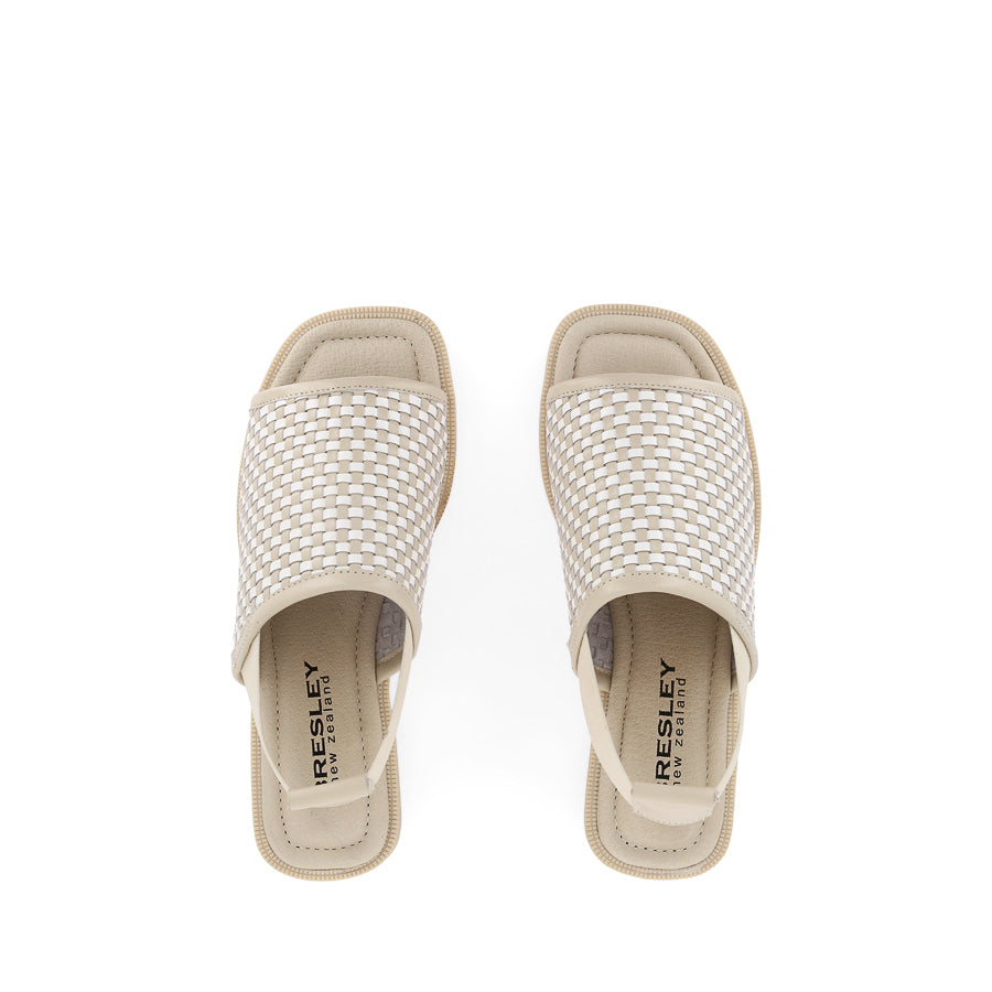 SNOB - BONE/WHITE WOVEN LEATHER