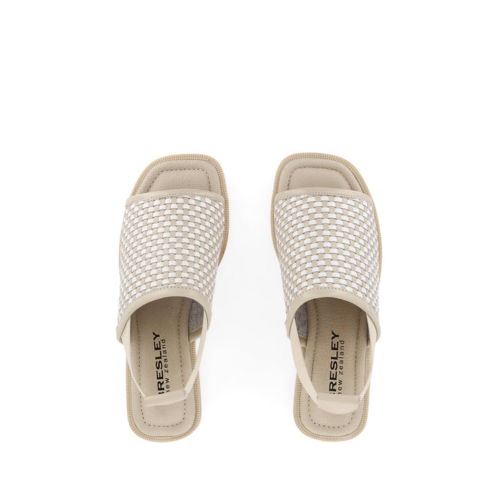 SNOB - BONE/WHITE WOVEN LEATHER