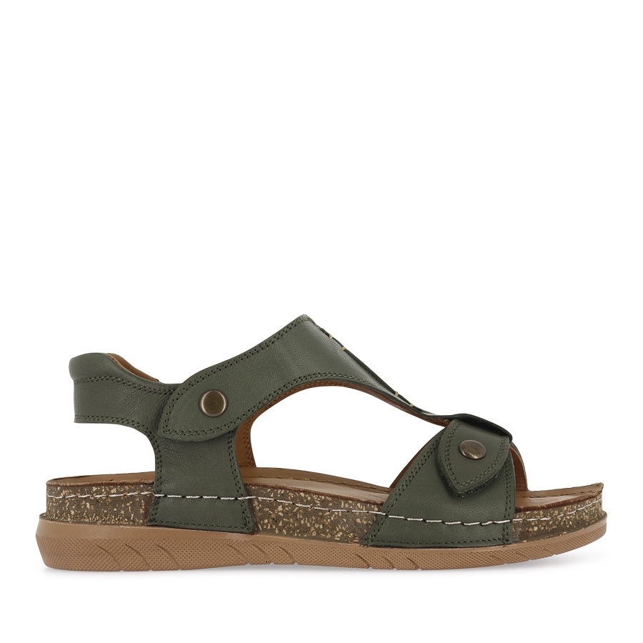 CHERRY - DARK OLIVE LEATHER