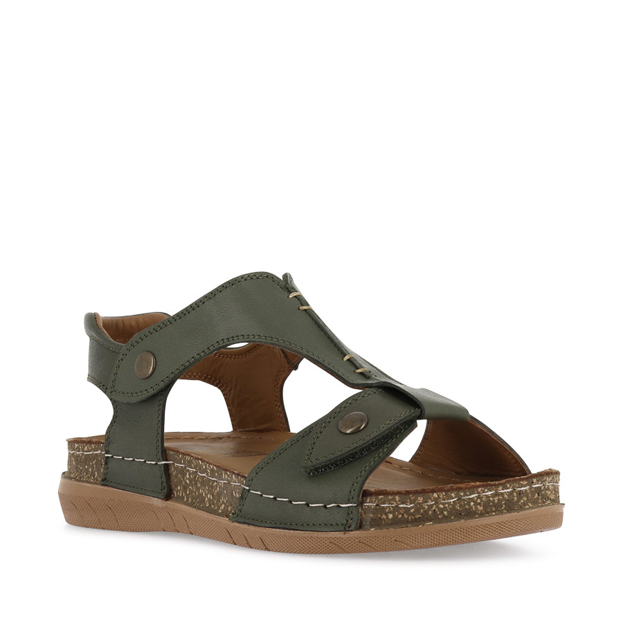 CHERRY - DARK OLIVE LEATHER
