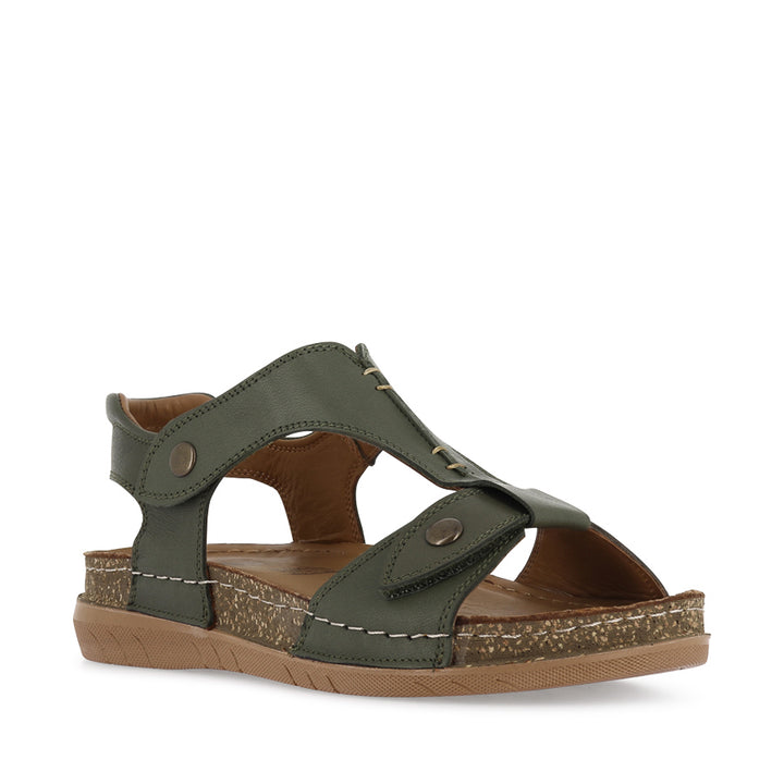 CHERRY - DARK OLIVE LEATHER