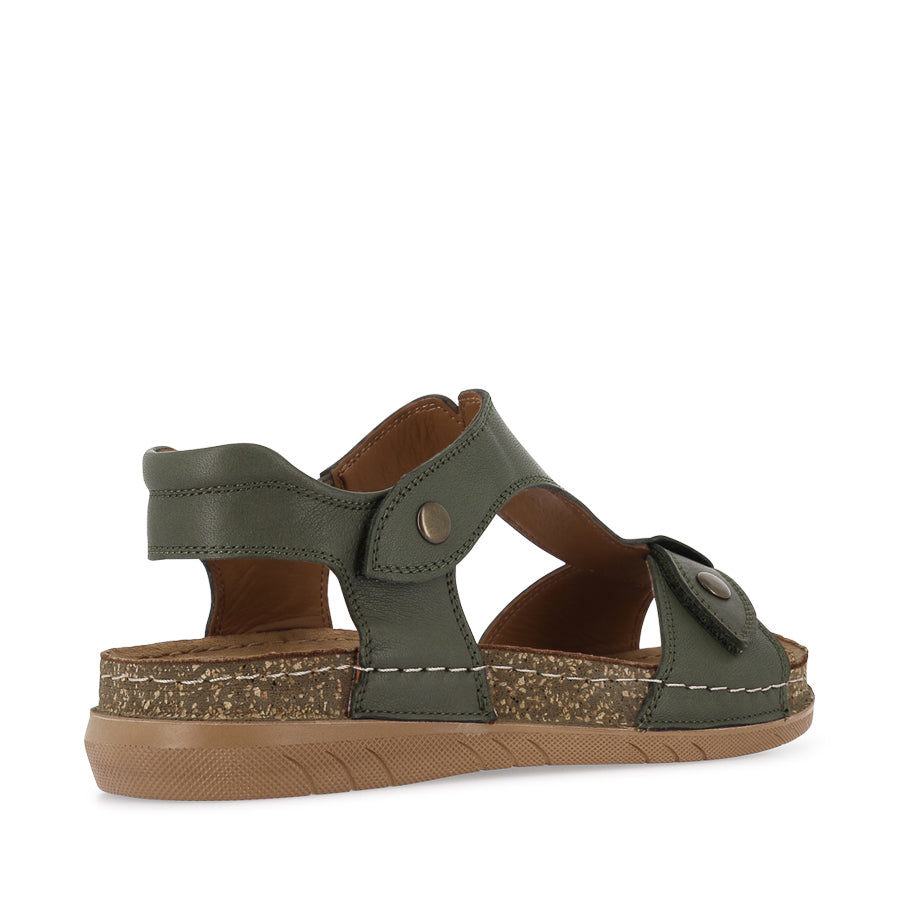 CHERRY - DARK OLIVE LEATHER