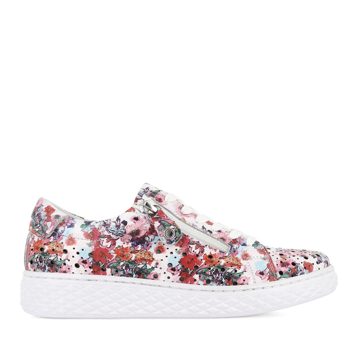 UPTOWN - WHITE FLORAL LEATHER