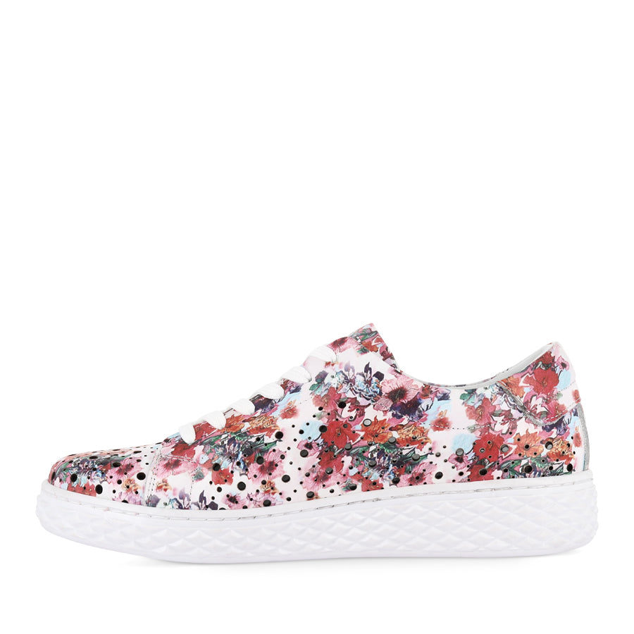 UPTOWN - WHITE FLORAL LEATHER