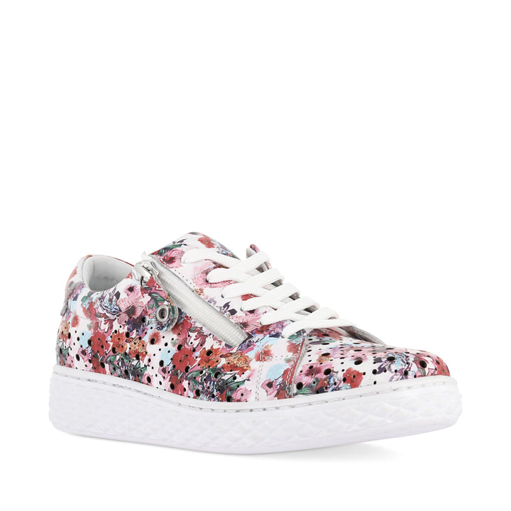 UPTOWN - WHITE FLORAL LEATHER