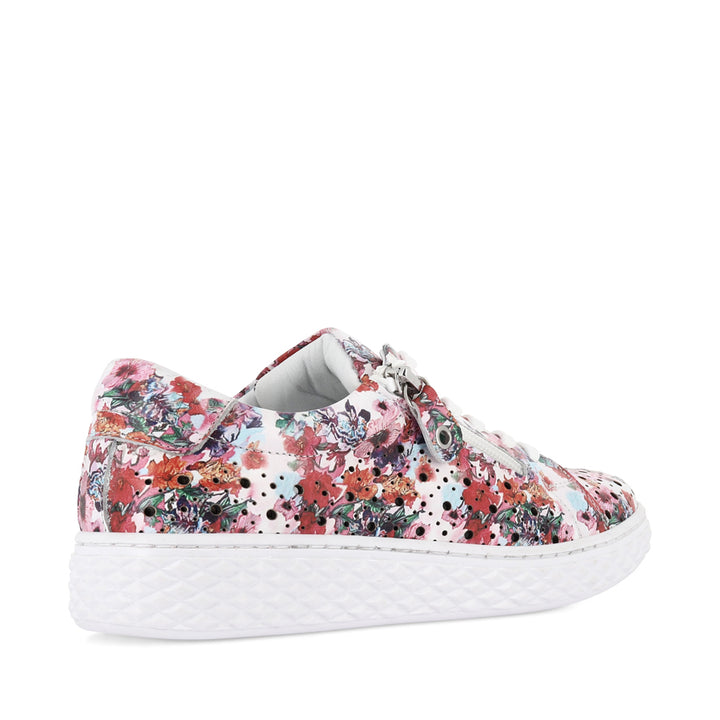 UPTOWN - WHITE FLORAL LEATHER