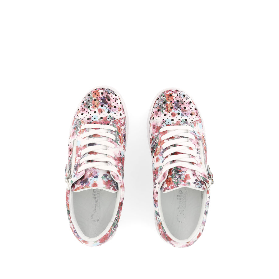 UPTOWN - WHITE FLORAL LEATHER