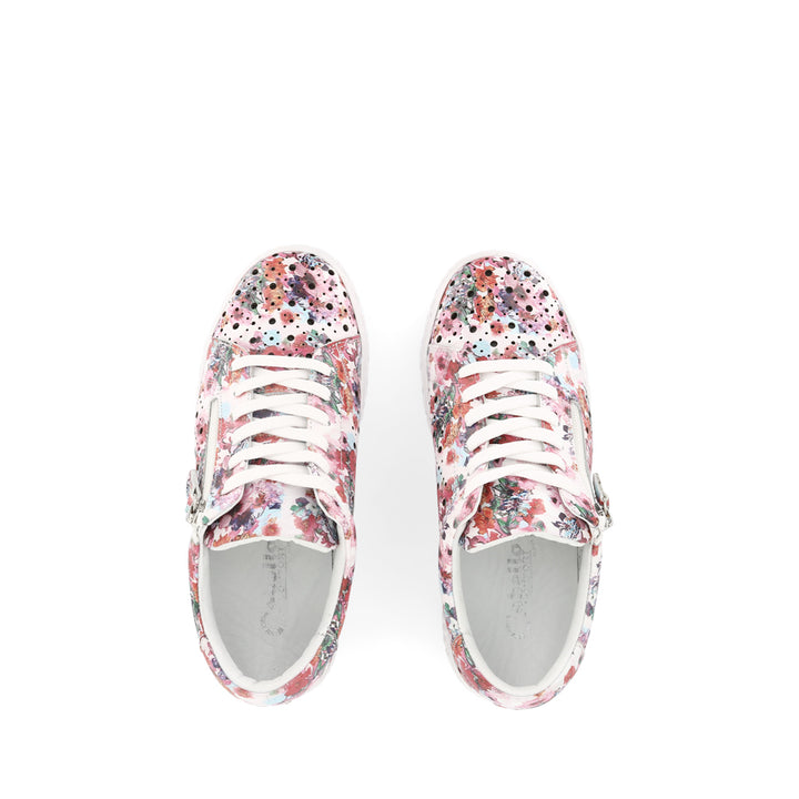 UPTOWN - WHITE FLORAL LEATHER