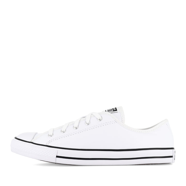 ALL STAR DAINTY LOW LEATHER CORE - WHITE BLACK WHITE