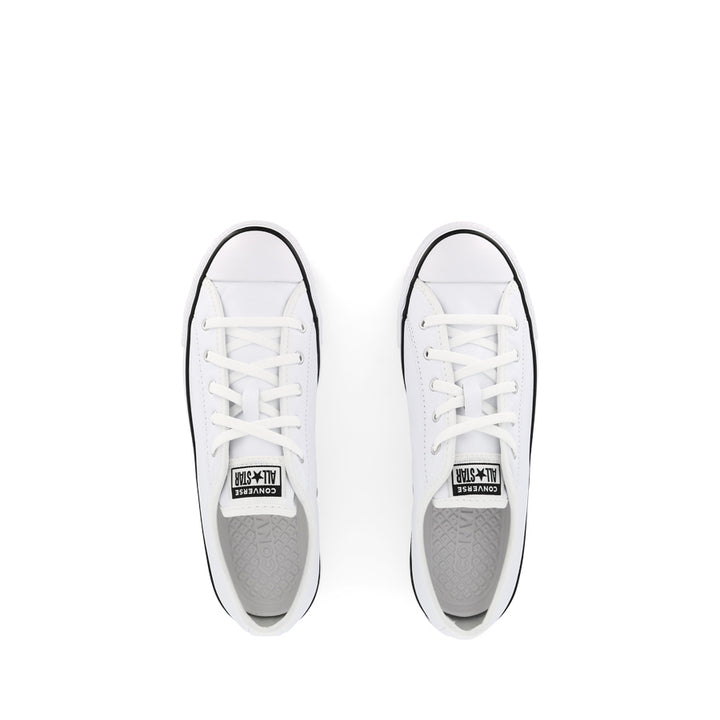 ALL STAR DAINTY LOW LEATHER CORE - WHITE BLACK WHITE